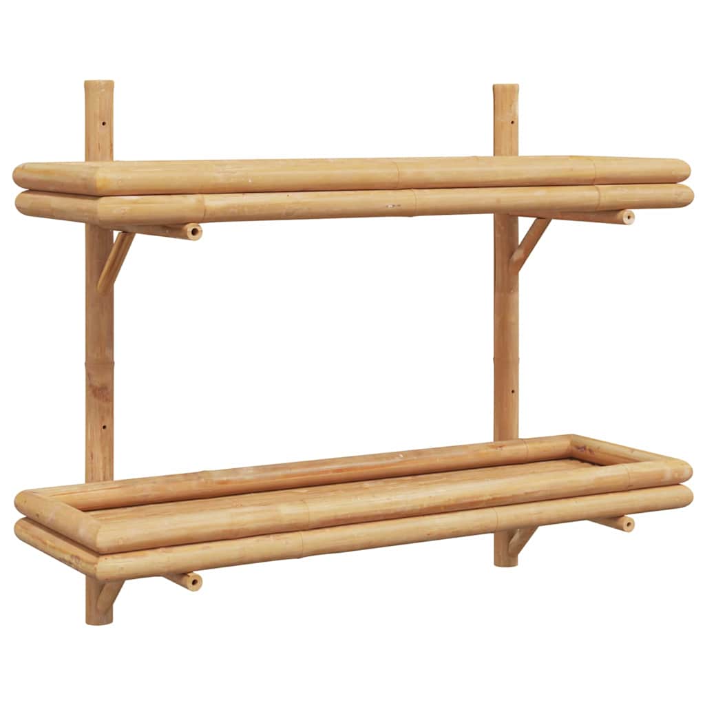 Vägg hylla Väggmonterat Brun 75 x 26 x 60 cm Bambu