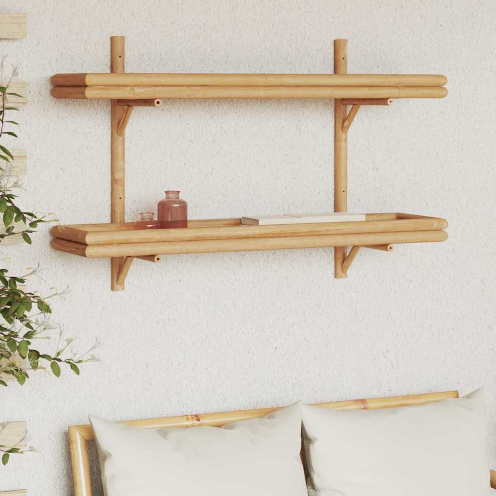 Vägg hylla Väggmonterat Brun 100 x 26 x 60 cm Bambu