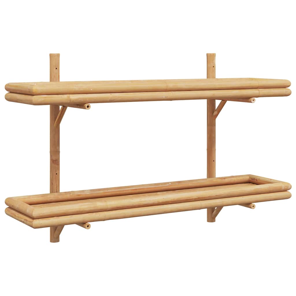 Vägg hylla Väggmonterat Brun 100 x 26 x 60 cm Bambu