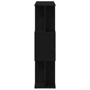 Bokhylla svart ek 80x24x96 cm konstruerat trä