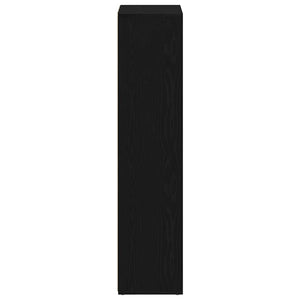 Bokhylla svart ek 66x30x130 cm konstruerat trä