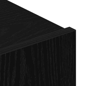 TV-skåp Väggmonterad Svart Ek 100 x 30 x 30 cm Konstruerat trä