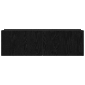 TV-skåp Väggmonterad Svart Ek 100 x 30 x 30 cm Konstruerat trä