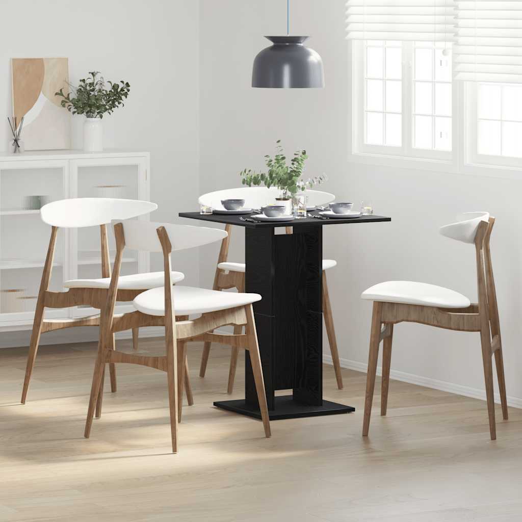Bistrobord svart ek 60x60x75 cm konstruerat trä