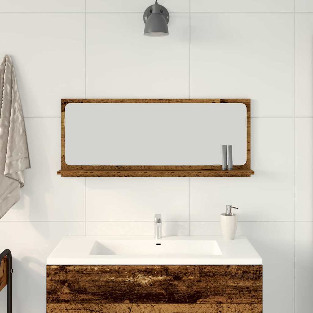 Spegelhylla Gammalt trä 90 x 10,5 x 37 cm Konstruerat trä
