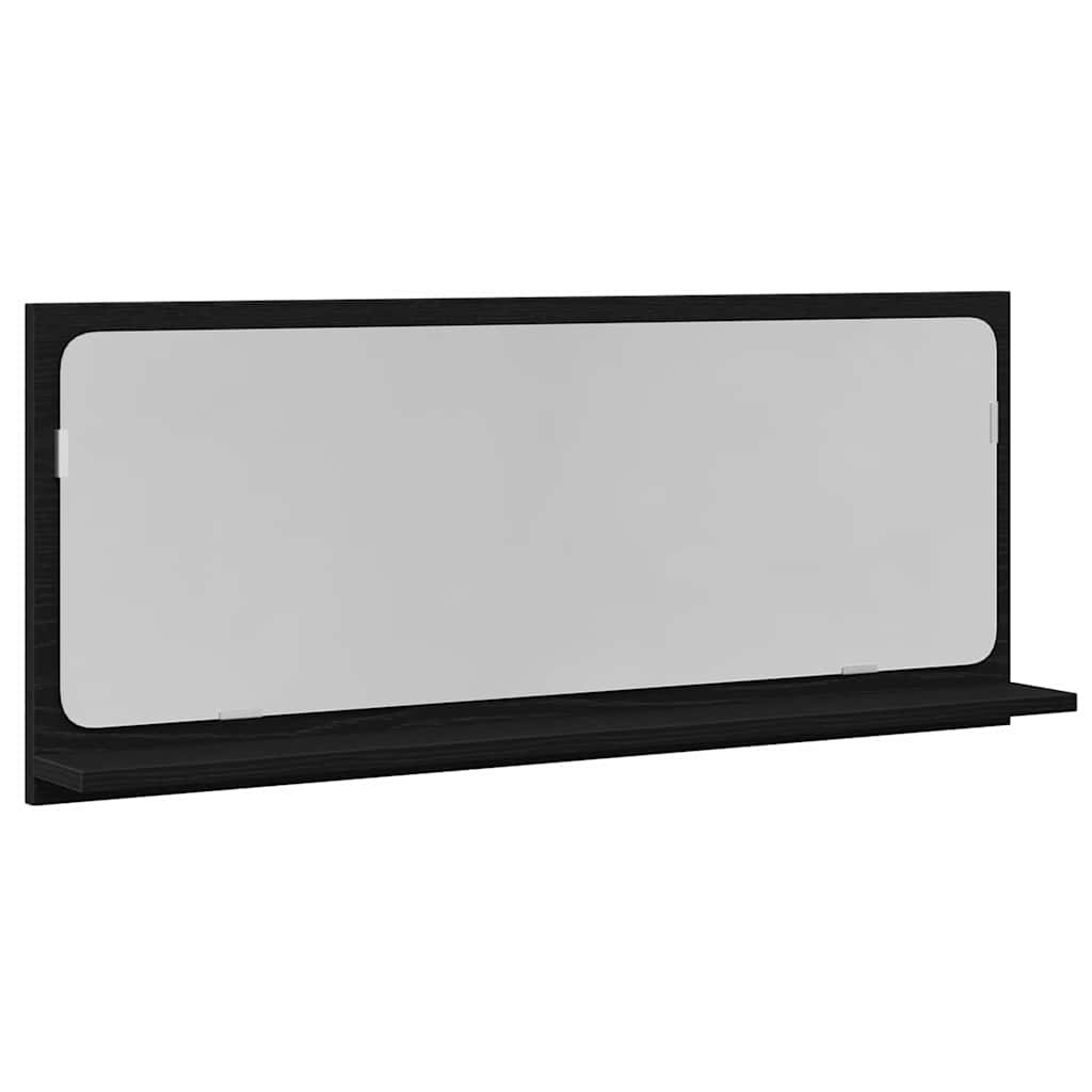 Spegelhylla Svart Ek 90 x 10,5 x 37 cm Konstruerat trä