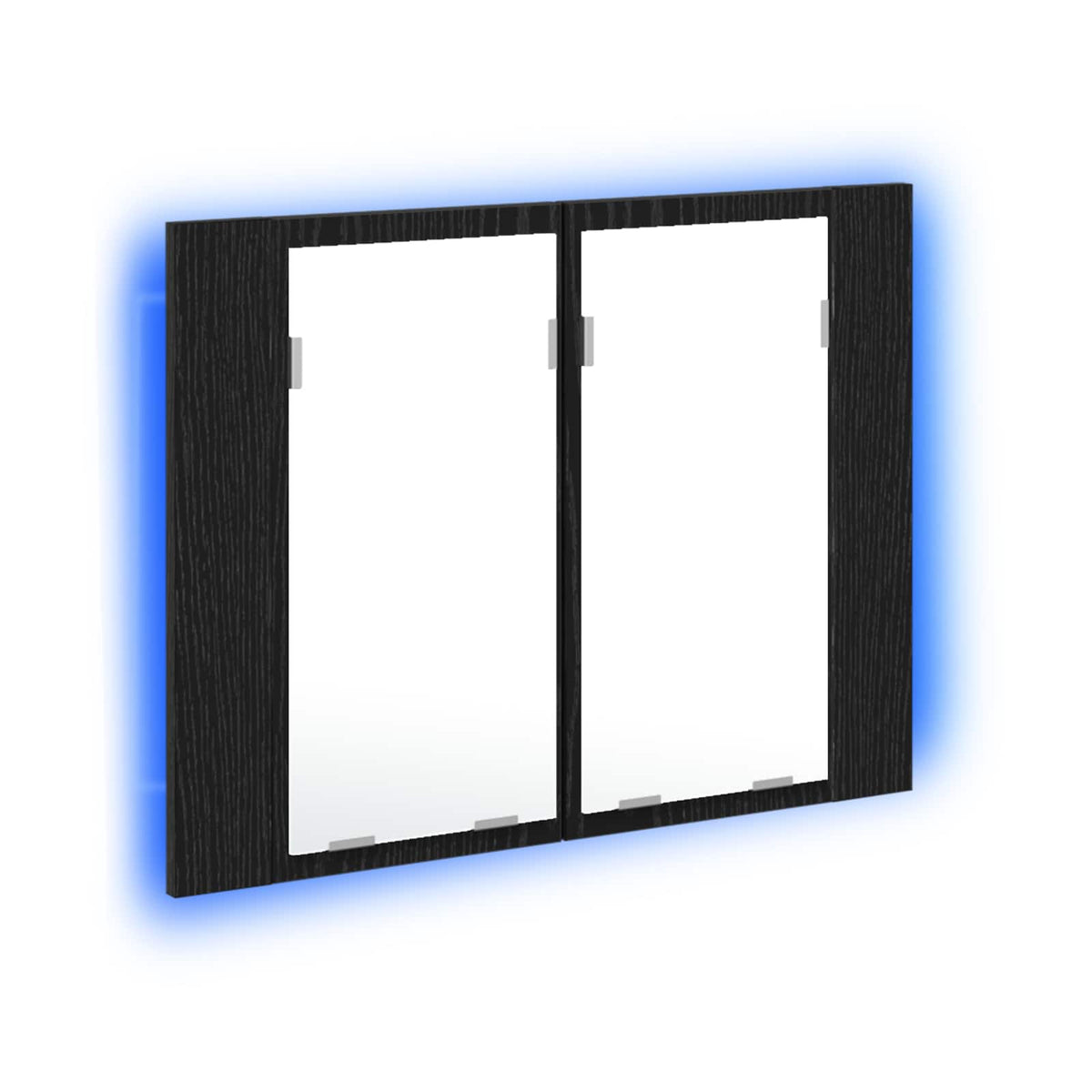 Badrumsspegelskåp Svart Ek 60 x 12 x 45 cm Konstruerat trä