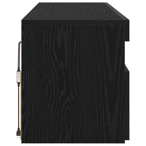 TV-skåp 2 pcs Svart Ek 60 x 35 x 40 cm Konstruerat trä