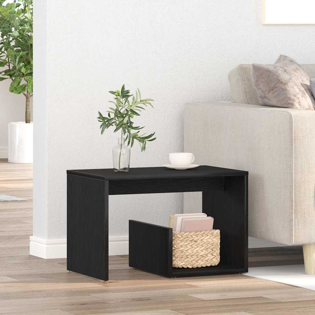 Sidobord Svart Ek 59 x 36 x 38 cm Konstruerat trä