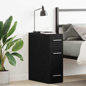 Apoteksskåp Svart ek 20 x 45.5 x 60 cm Konstruerat trä