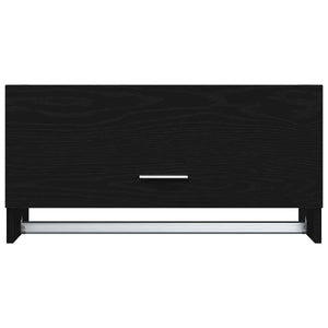 Garderob med låda Svart Ek 70 x 32,5 x 35 cm Konstruerat trä