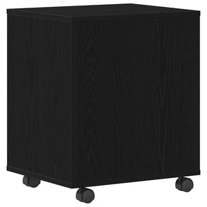 Rullhurts med hjul Svart ek 45 x 38 x 54 cm Konstruerat trä