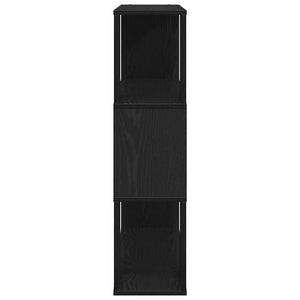 TV-bänkset Svart Ek 100 x 24 x 94 cm Konstruerat trä