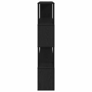 TV-bänkset Svart Ek 100 x 24 x 124,5 cm Konstruerat trä