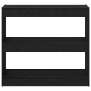 Bokskåp 2 pcs Svart Ek 80 x 30 x 72 cm Konstruerat trä