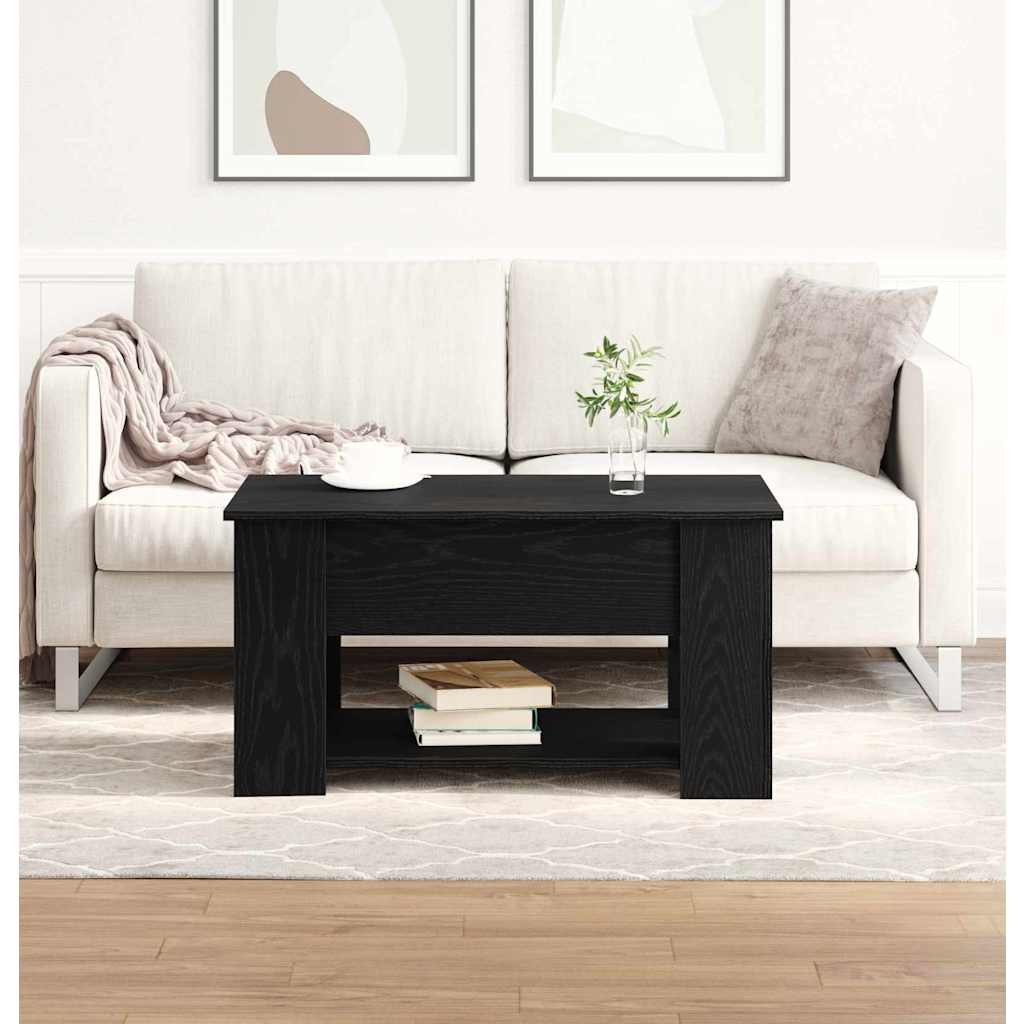 Kaffeebord Svart Ek 79 x 49 x 41 cm Konstruerat trä