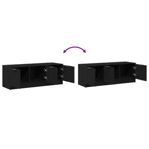 TV-skåp Svart Ek 102 x 35 x 36,5 cm Konstruerat trä