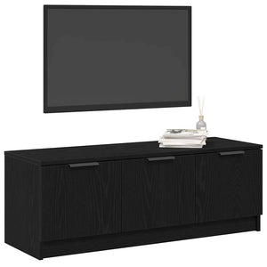 TV-skåp Svart Ek 102 x 35 x 36,5 cm Konstruerat trä