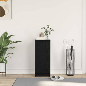 Skoskåp med hylla Svart Ek 29,5 x 35 x 70 cm Konstruerat trä