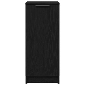Skoskåp med hylla Svart Ek 29,5 x 35 x 70 cm Konstruerat trä