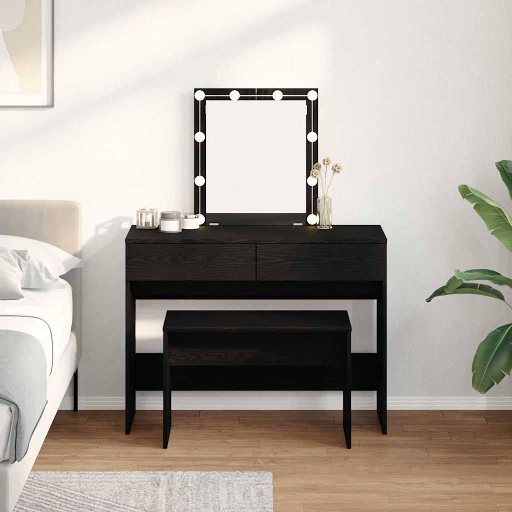 Klädstol Svart ek 70 x 35 x 45 cm Konstruerat trä