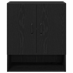 Väggskåp Väggmonterad Svart Ek 60 x 30 x 70 cm Konstruerat trä