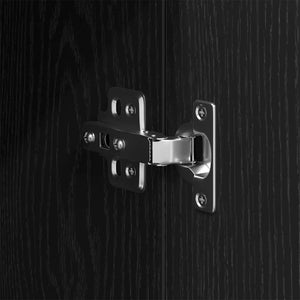 Badrumsskåp med hylla Svart Ek 30 x 30 x 190 cm Konstruerat trä