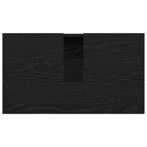 Badrumsskåp med handfat med hylla Svart Ek 58 x 33 x 60 cm