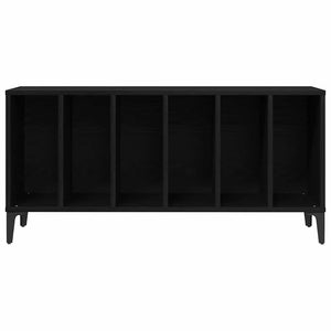 Skivskåp med hylla Svart Ek 100 x 38 x 48 cm Konstruerat trä