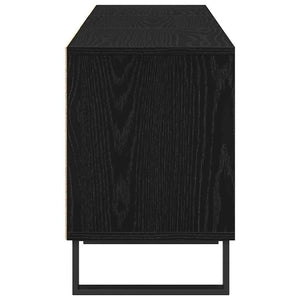 TV-skåp med låda Svart Ek 150 x 30 x 44,5 cm Konstruerat trä