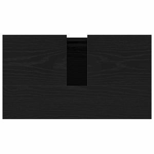 Badrumsskåp med handfat med lagring Svart Ek 58 x 33 x 60 cm