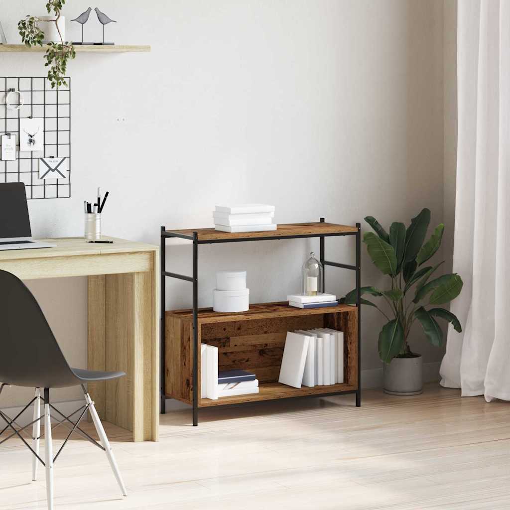 Hyllsystem 80 x 30 x 78,5 cm Konstruerat trä Rökt ek