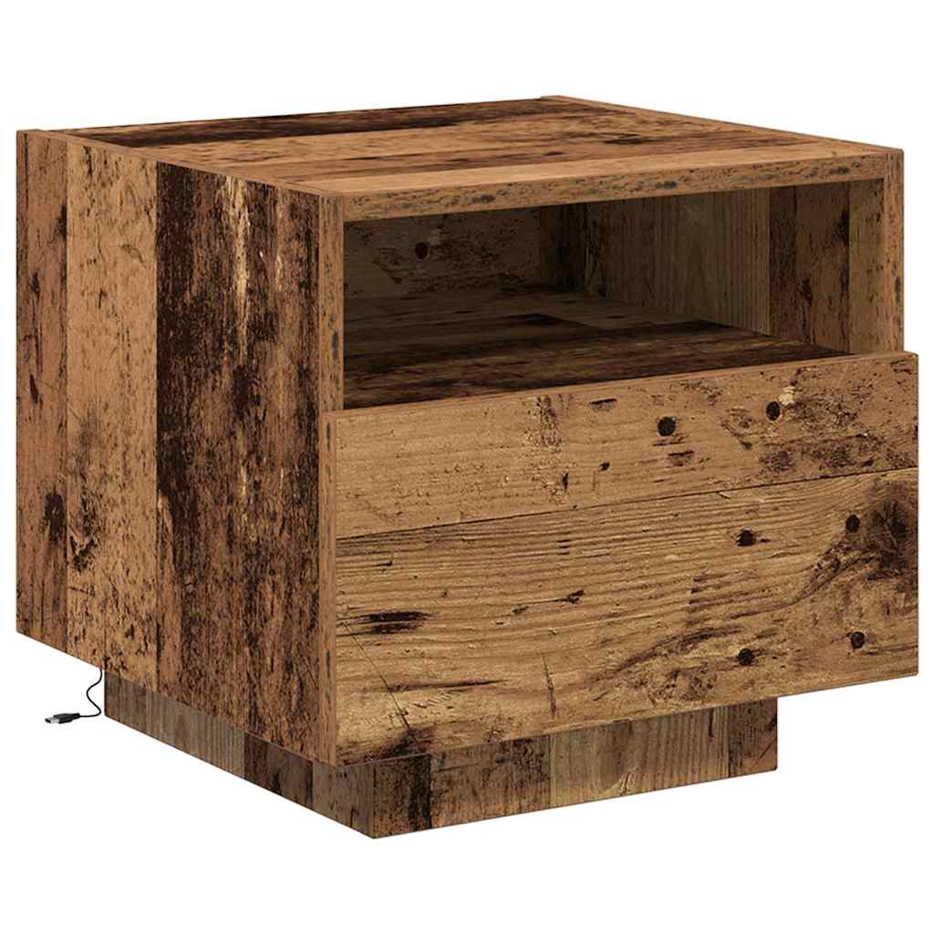 Nattduksbord Gammalt trä 40 x 39 x 37 cm Konstruerat trä