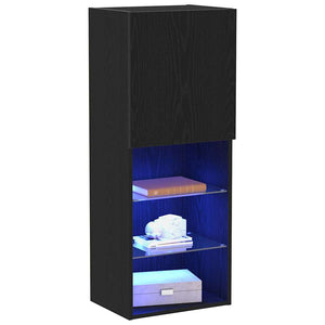 TV-bänkset Svart Ek 40,5 x 30 x 102 cm Konstruerat trä