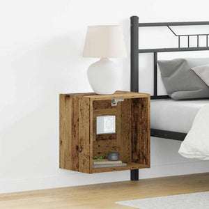 Flytande hylla med hylla Brun 40 x 28,5 x 40 cm Konstruerat trä