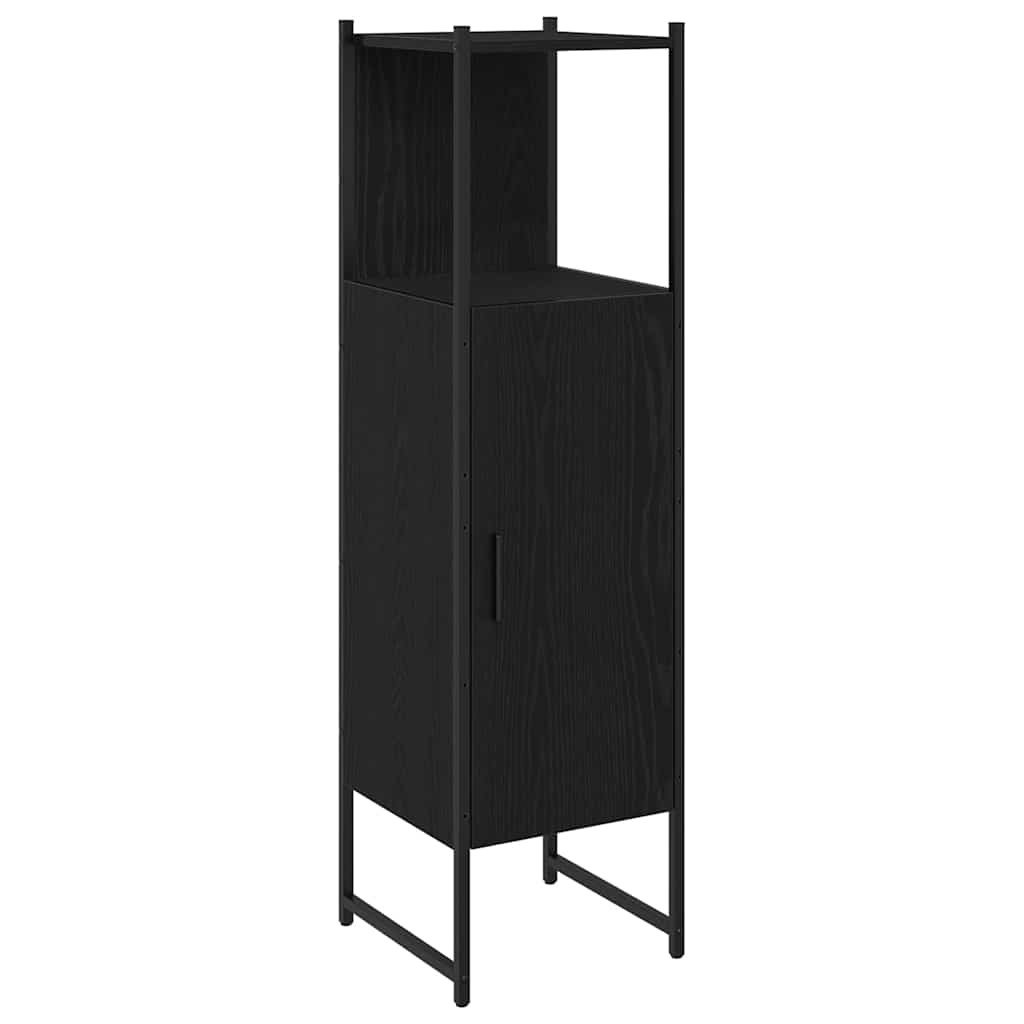 Badrumsmöbelset Svart Ek 33 x 33 x 120,5 cm Konstruerat trä
