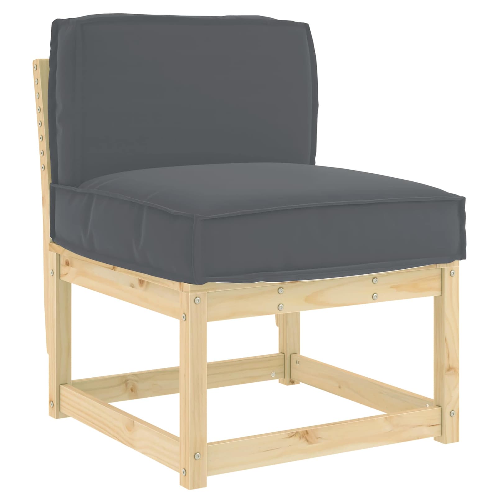 Kudde Antracit 60 x 40 x 12 cm Oxford Tyg