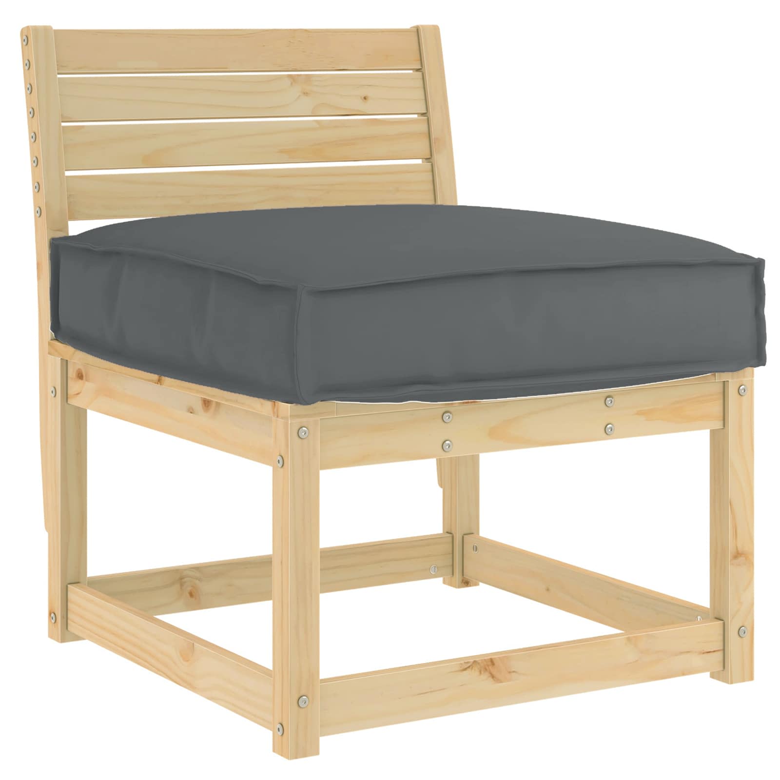 Kudde Oxford Tyg Antracit 60 x 60 x 12 cm