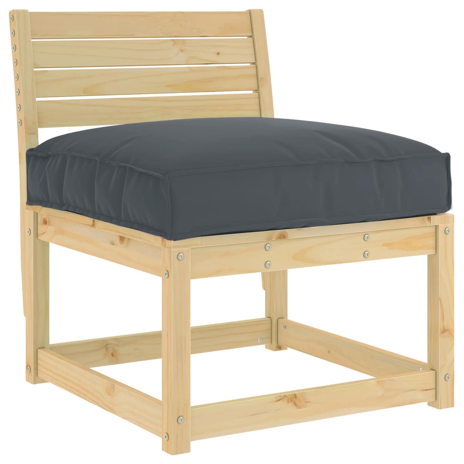 Kudde Oxford Tyg Antracit 70 x 70 x 12 cm