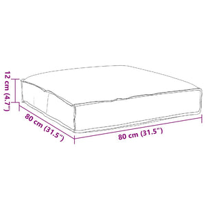 Palldyna för sits Kräm 80 x 80 x 12 cm Oxford tyg