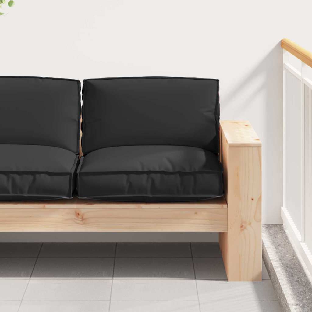 Kudde Oxford Tyg Svart 80 x 80 x 12 cm