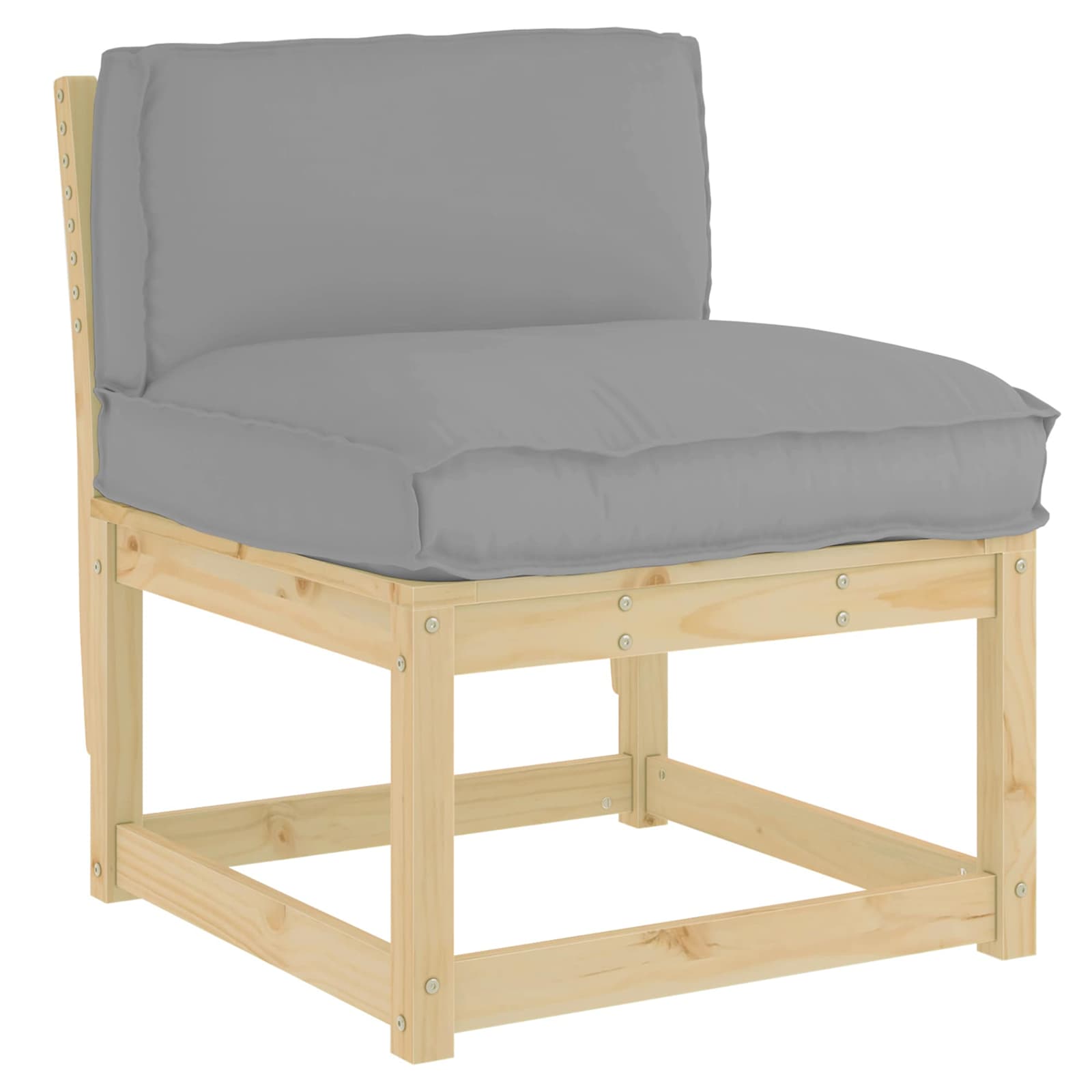 Kudde Oxford Tyg Grå 70 x 40 x 12 cm