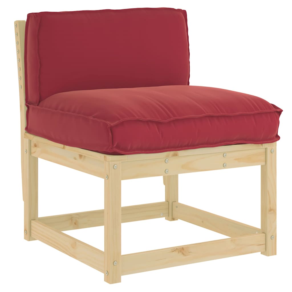 Kudde Oxford Tyg Vinröd 70 x 40 x 12 cm