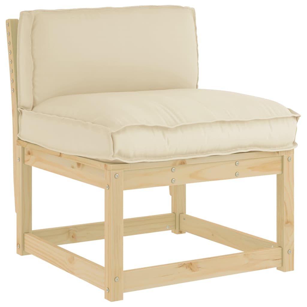 Kudde Oxford Tyg Beige 80 x 40 x 12 cm