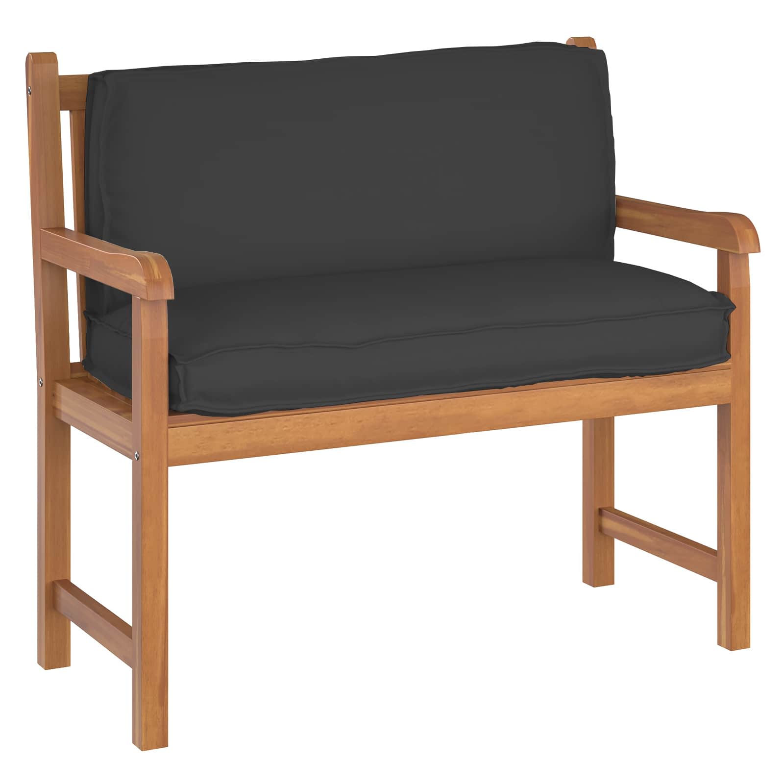 Kudde Oxford Tyg Svart 120 x 40 x 12 cm