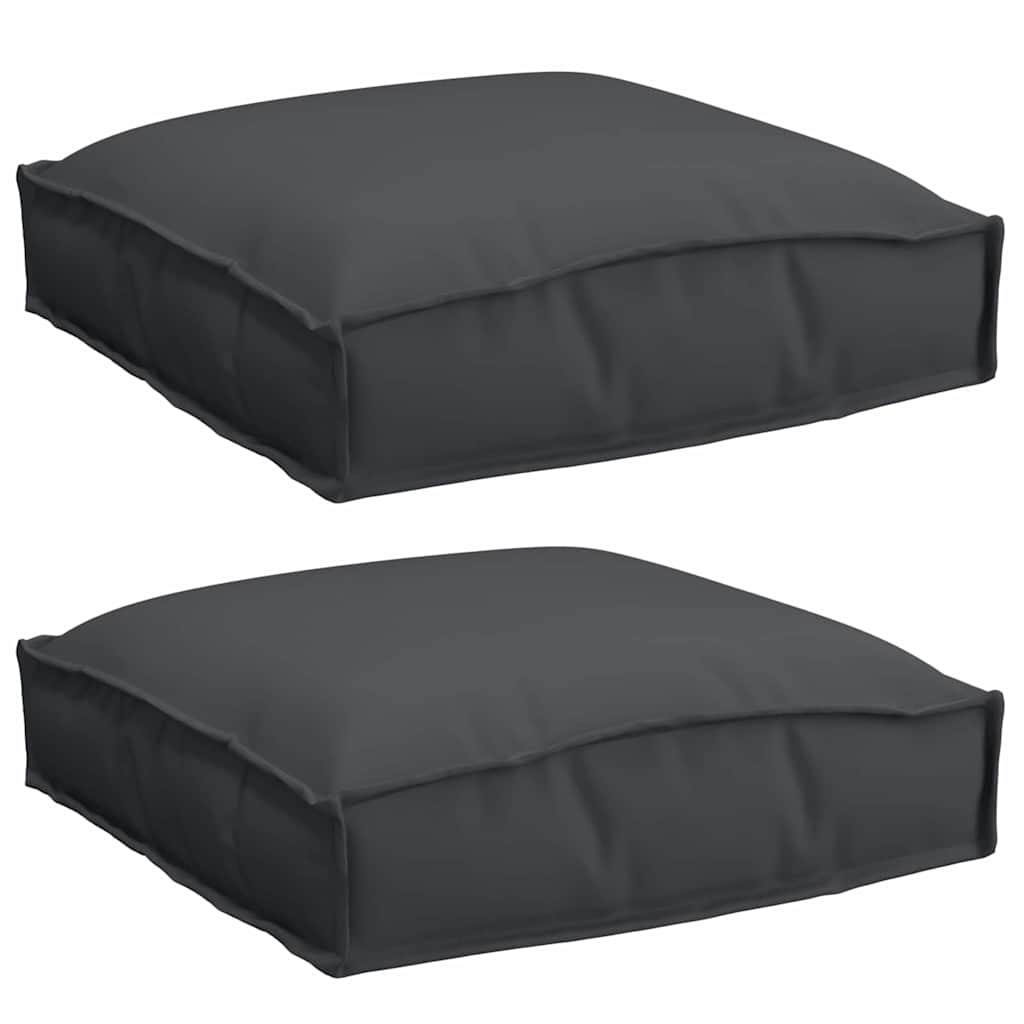 Kudde 2 st Oxford Tyg Svart 40 x 40 x 8 cm