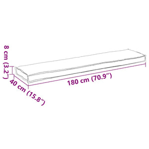 Pallkudde Beige 180 x 40 x 8 cm Oxford tyg