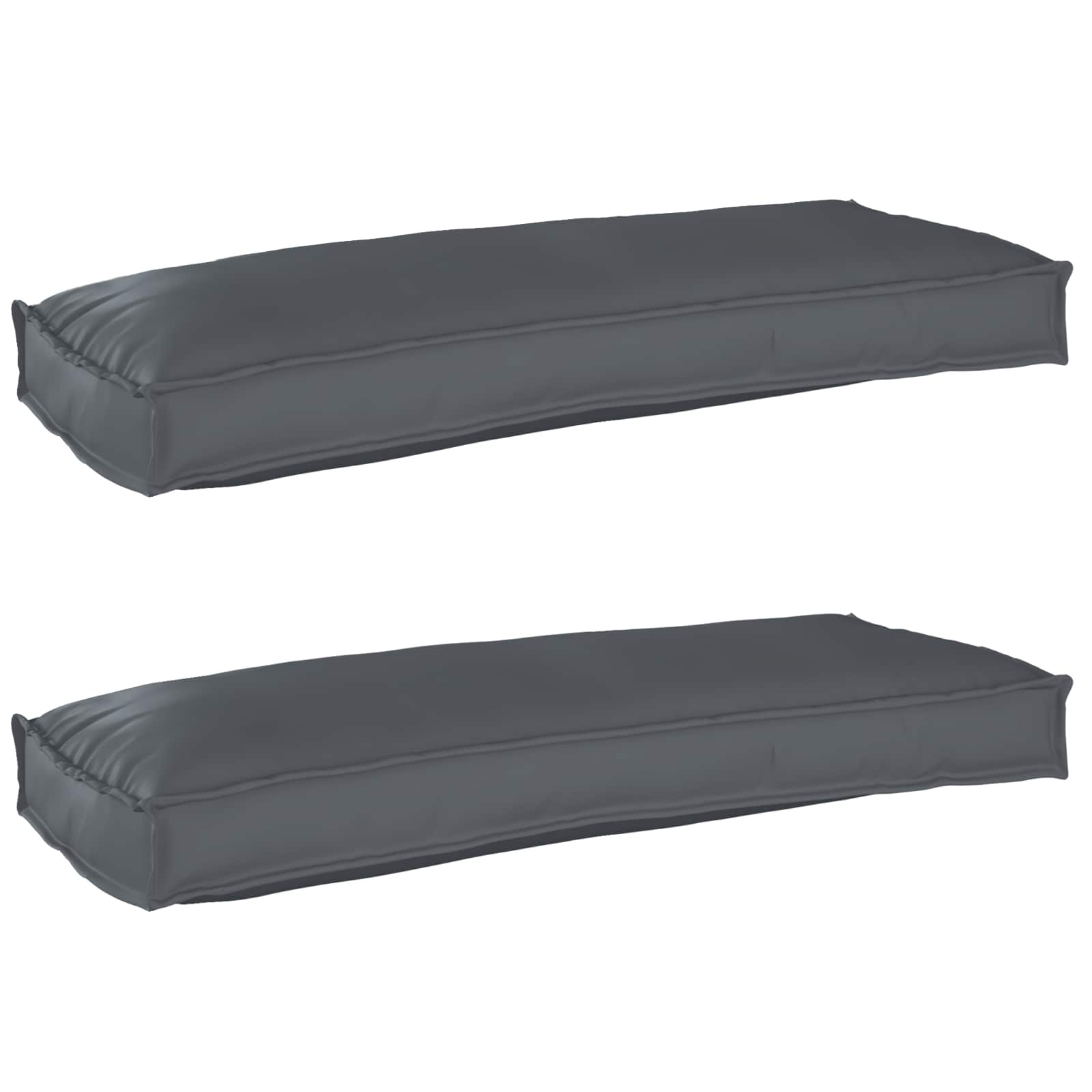 Pallkuddset 2 pcs Antracit 100 x 40 x 8 cm Oxford Tyg