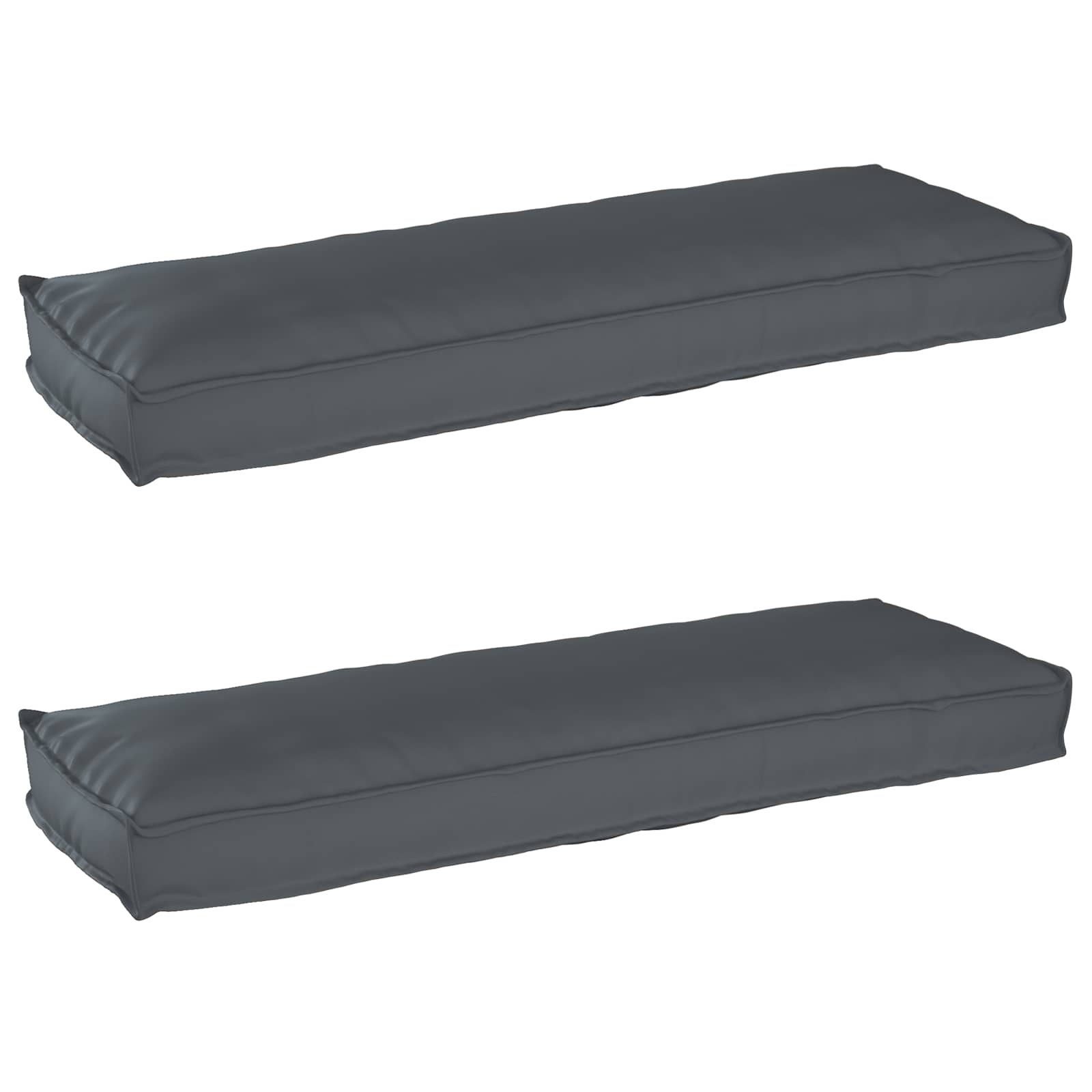 Pallkuddset 2 pcs Antracit 120 x 40 x 8 cm Oxford Tyg