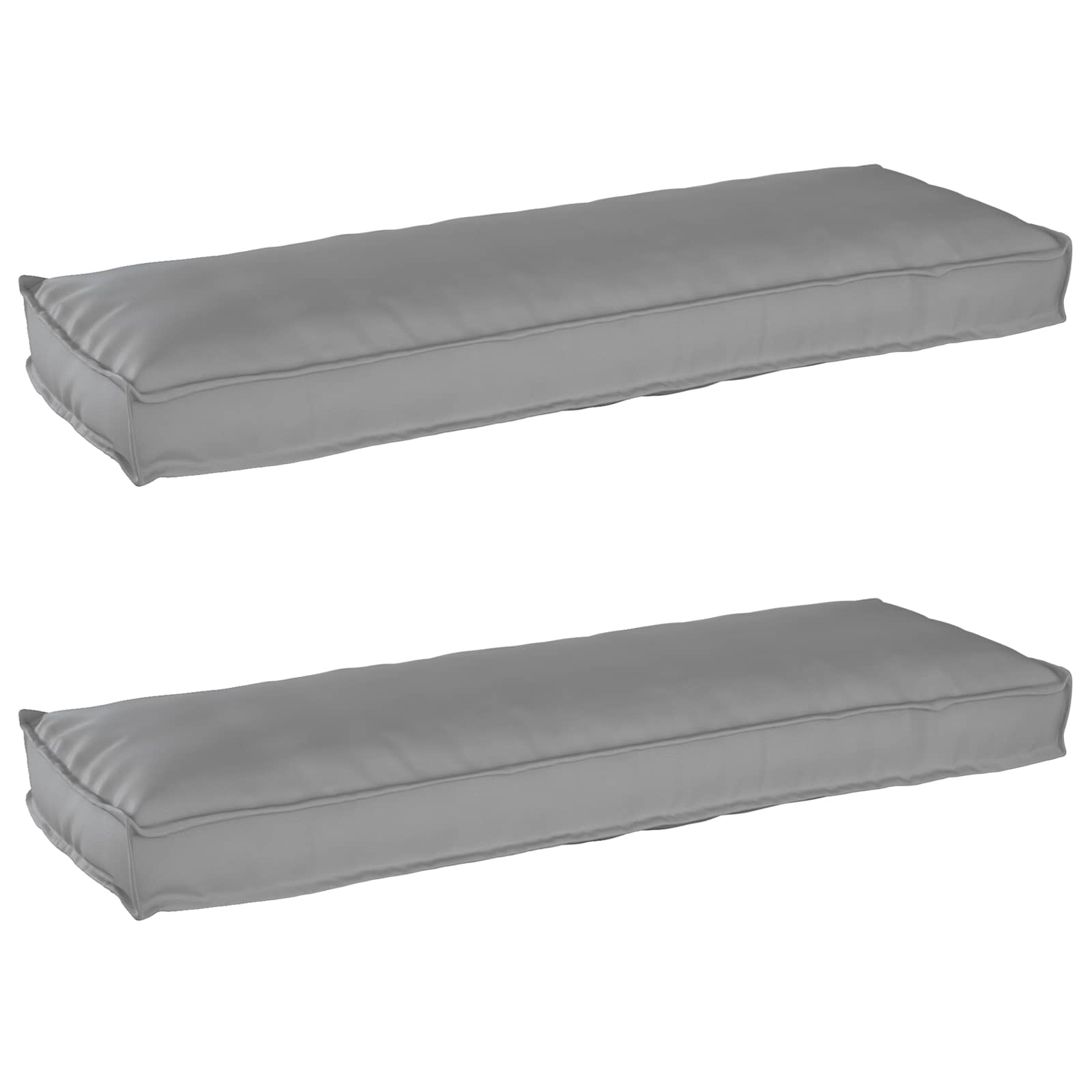 Pallkuddset 2 pcs Grå 120 x 40 x 8 cm Oxford Tyg